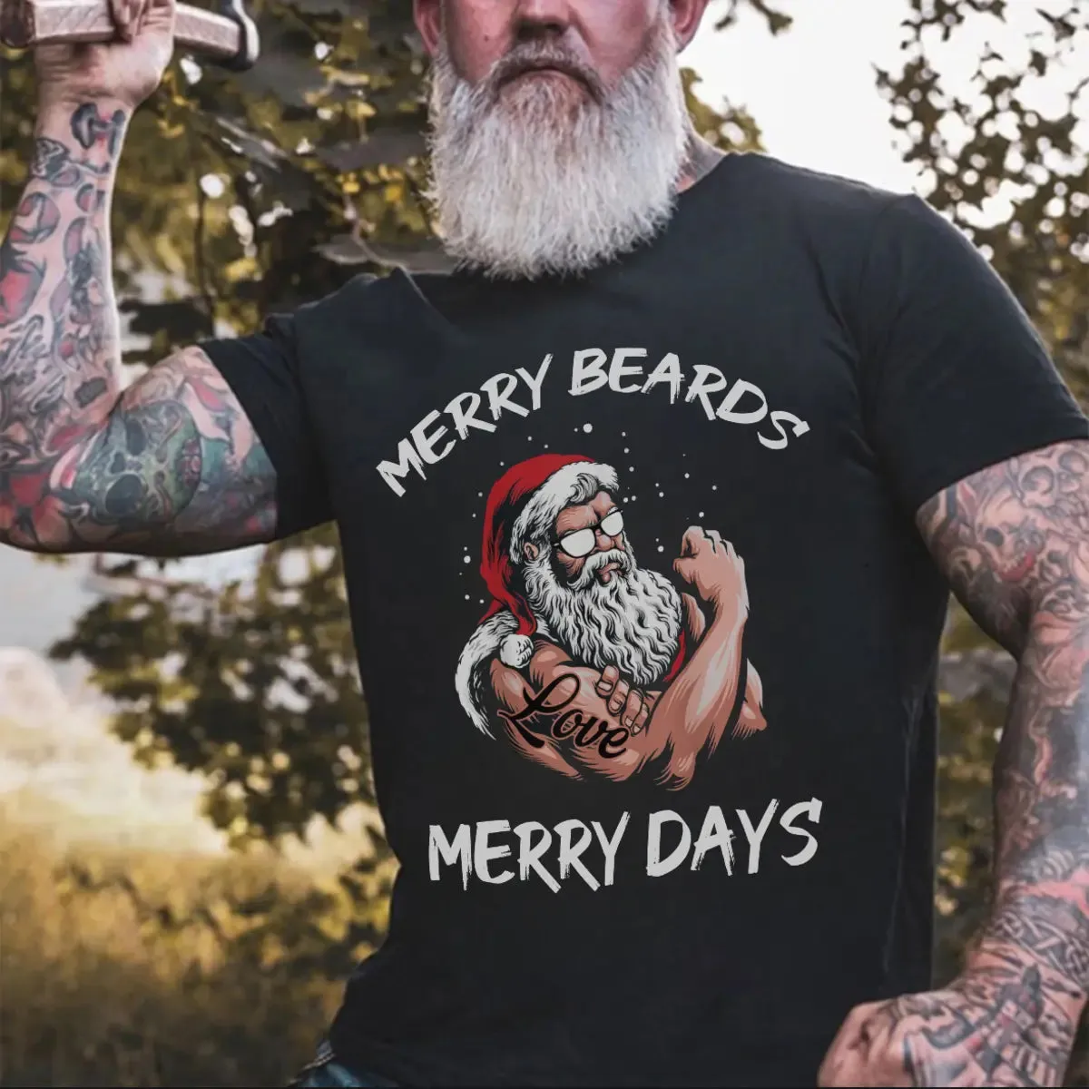 Viking Merry Beards Merry Days Printed Men's T-shirt sold by Polyalien