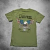 Live Free In God We Trust Printed Men's T-shirt sold by Polyalien