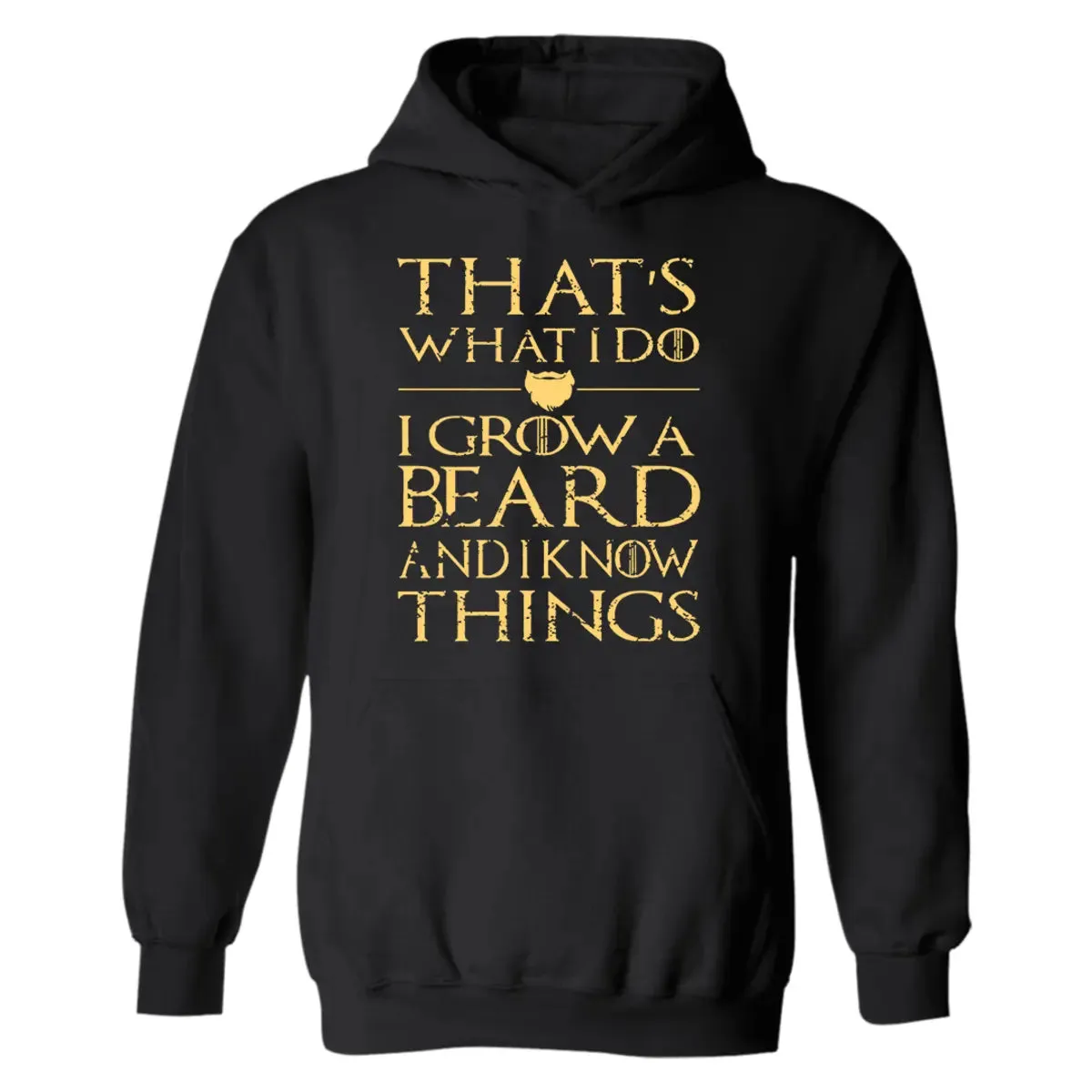 Viking That's What I Do I Grow A Beard And I Know Things Printed Men's Hoodie sold by Polyalien product image thumbnail 2