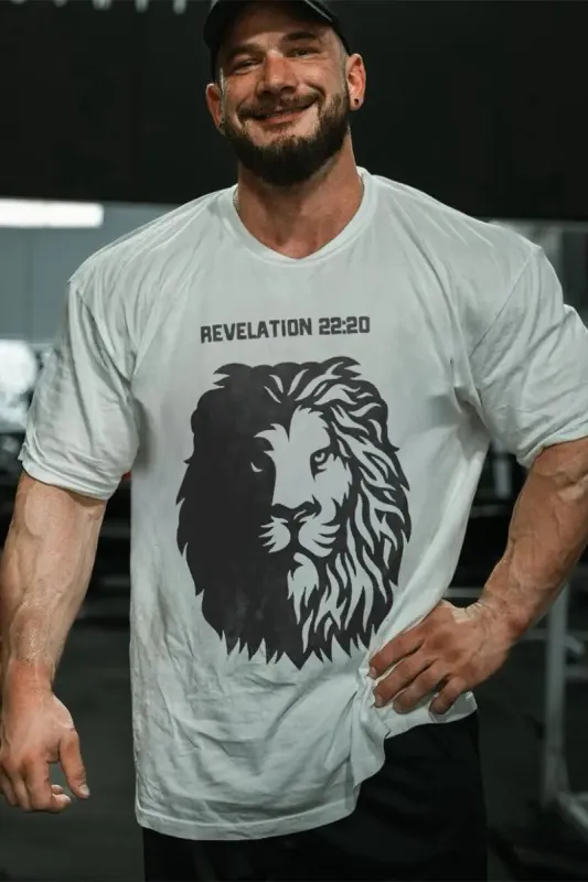 Revelation 22:20 Printed Men's T-shirt made by Polyalien