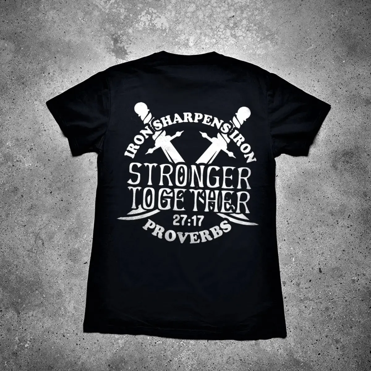 Iron Sharpens Iron Stronger Together Printed Men's T-shirt sold by Polyalien product image thumbnail 2