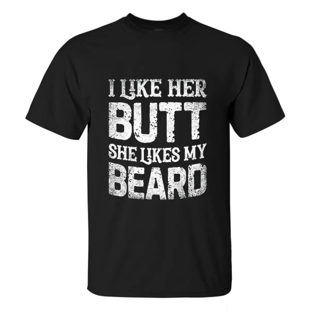 Viking I Like Her Butt She Likes My Beard Printed Men's T-shirt sold by Polyalien product image thumbnail 2