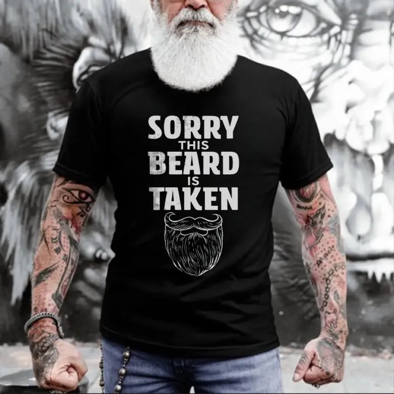 Viking Sorry This Beard Is Taken Printed Men's T-shirt sold by Polyalien