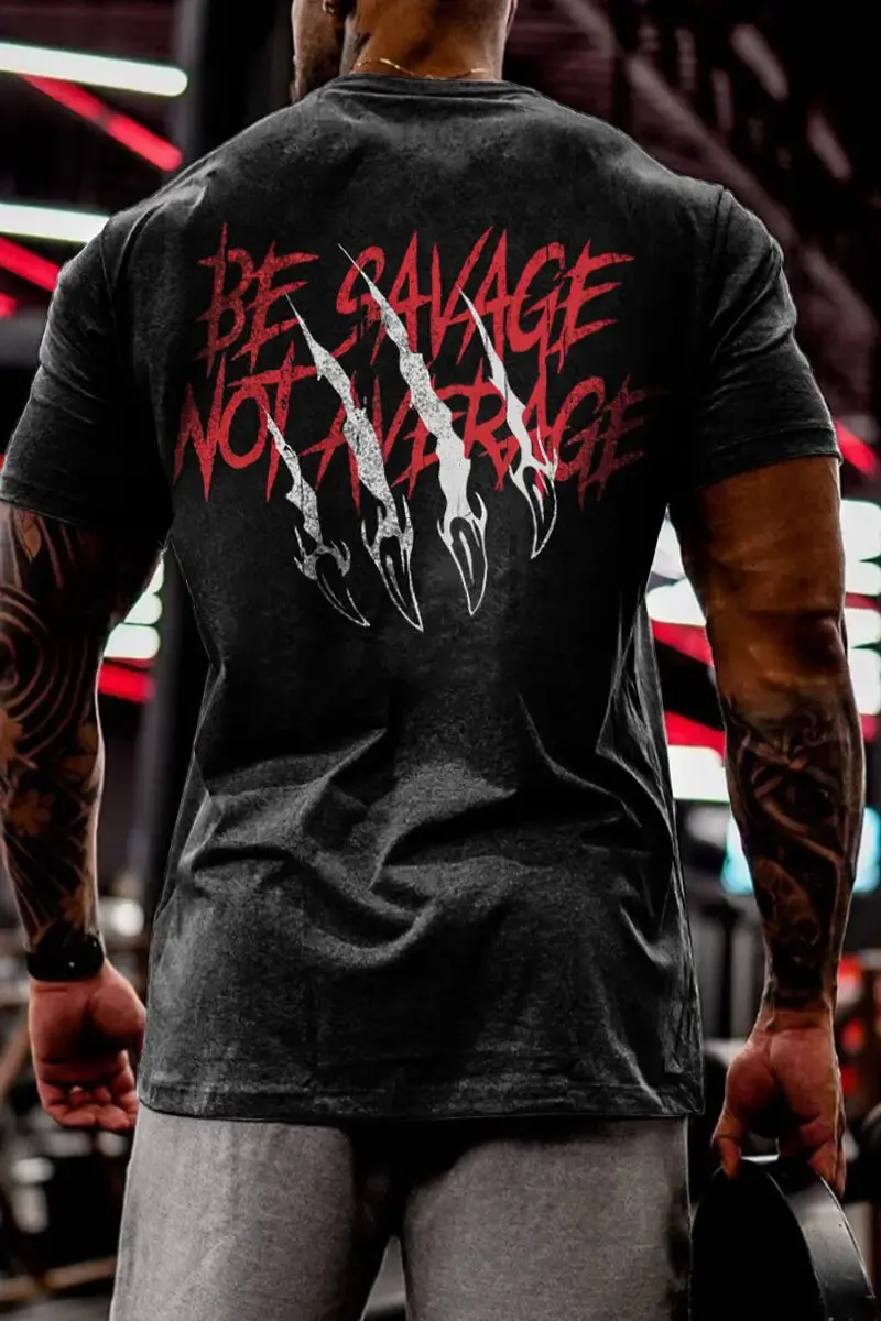Be Savage Not Average Printed Men's T-shirt sold by Polyalien