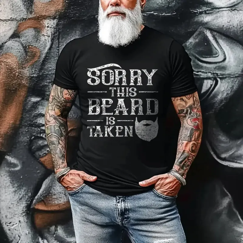 Viking Sorry This Beard Is Taken Printed Men's T-shirt sold by Polyalien