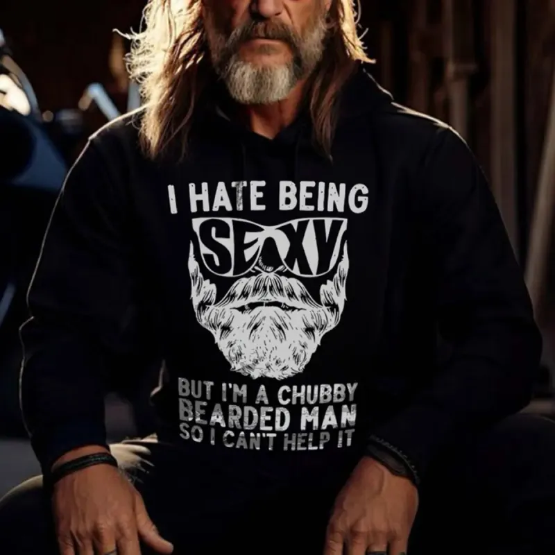 Viking I Hate Being Sexy Printed Men's Hoodie sold by Polyalien