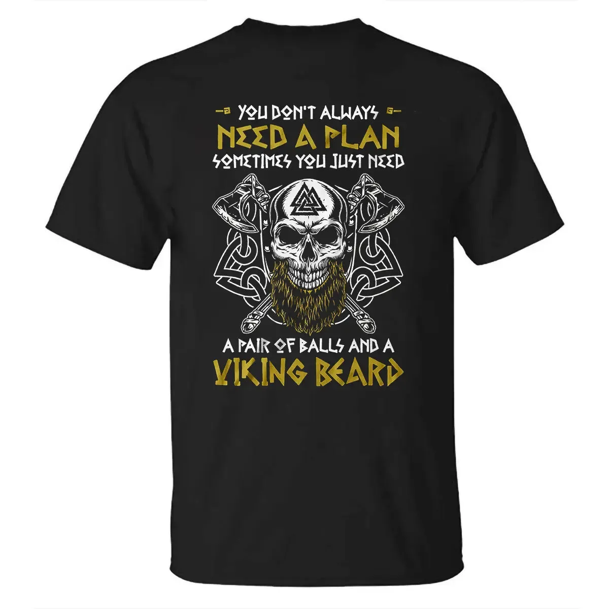 Viking You Don't Always Need A Plan Printed Men's T-shirt sold by Polyalien product image thumbnail 2