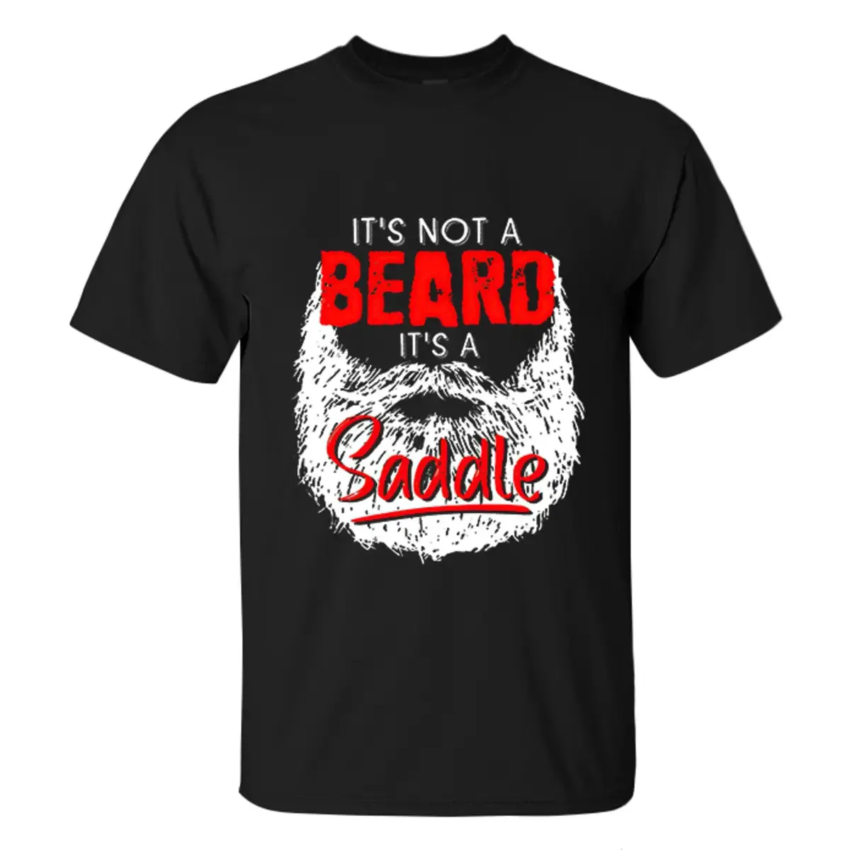 Viking It's Not A Beard It's A Saddle Printed Men's T-shirt sold by Polyalien product image thumbnail 2