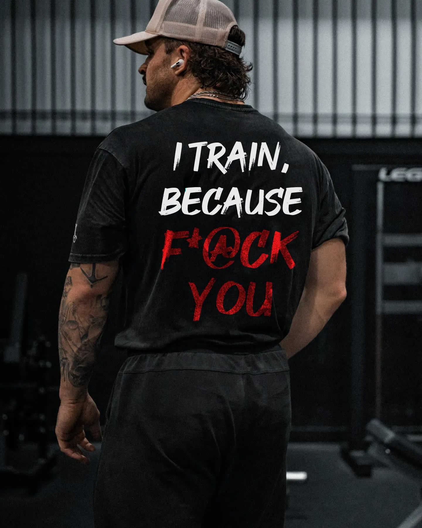 I Train, Because F*@ck You Printed Men's T-shirt sold by Polyalien