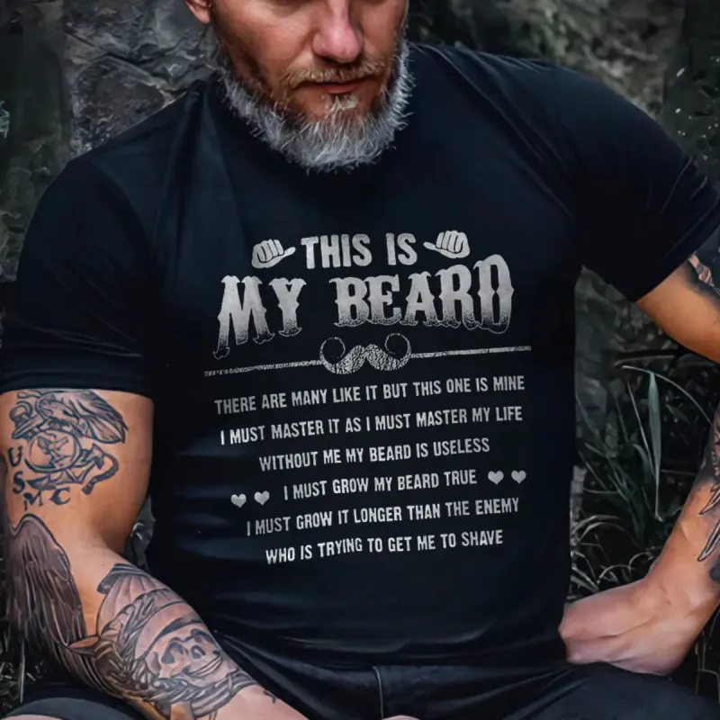 Viking This Is My Beard Printed Men's T-shirt sold by Polyalien