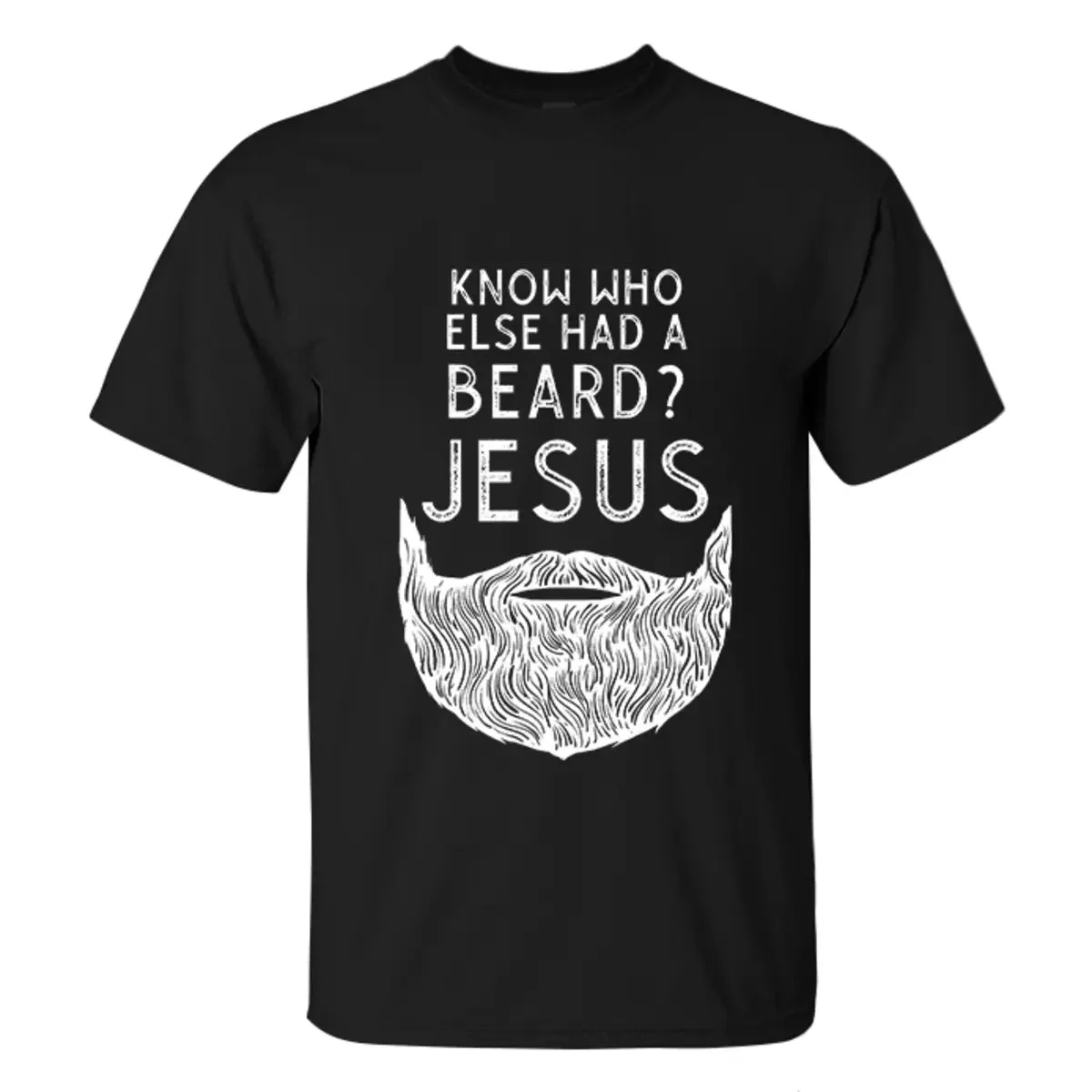 Viking Know Who Else Had A Beard? Jesus Printed Men's T-shirt sold by Polyalien product image thumbnail 2
