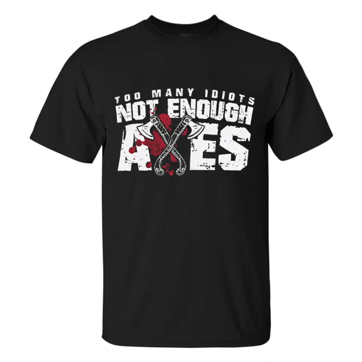Viking Too Much Idiots Not Enough Axes Printed Men's T-shirt sold by Polyalien product image thumbnail 2