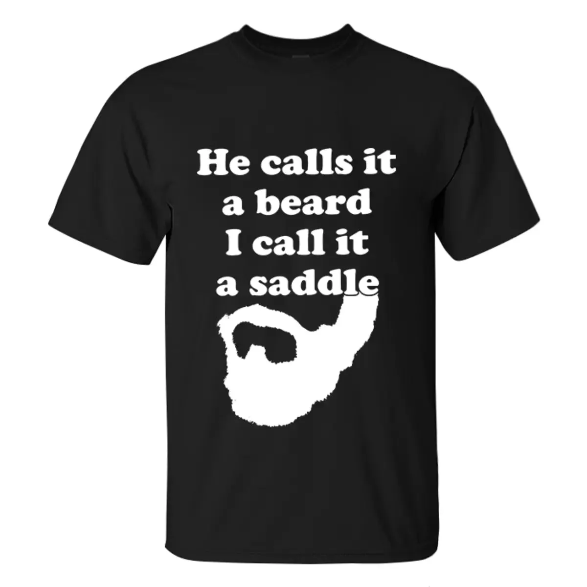 Viking He Calls It A Beard I Call It A Saddle Printed Men's T-shirt sold by Polyalien product image thumbnail 2