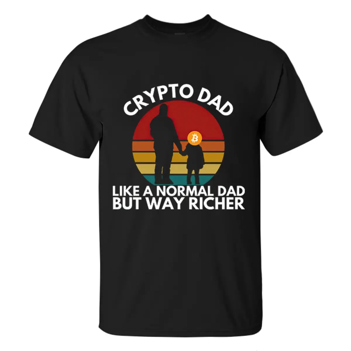 Crypto Dad Like A Normal Dad But Way Richer Printed Men's T-shirt sold by Polyalien product image thumbnail 2