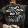 Savages Are Not Born They Are Built Printed Men's T-shirt sold by Polyalien