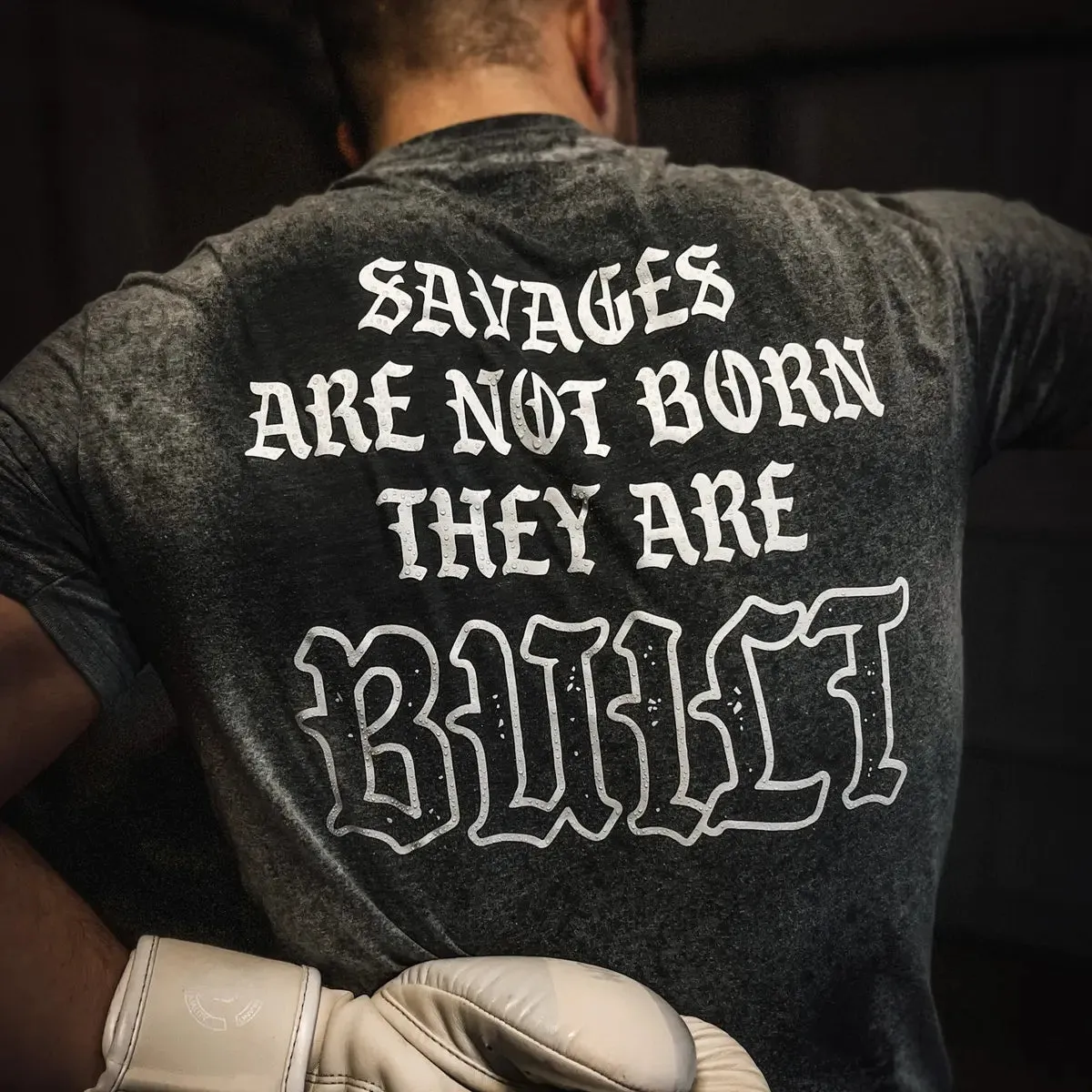 Savages Are Not Born They Are Built Printed Men's T-shirt sold by Polyalien product image thumbnail 2