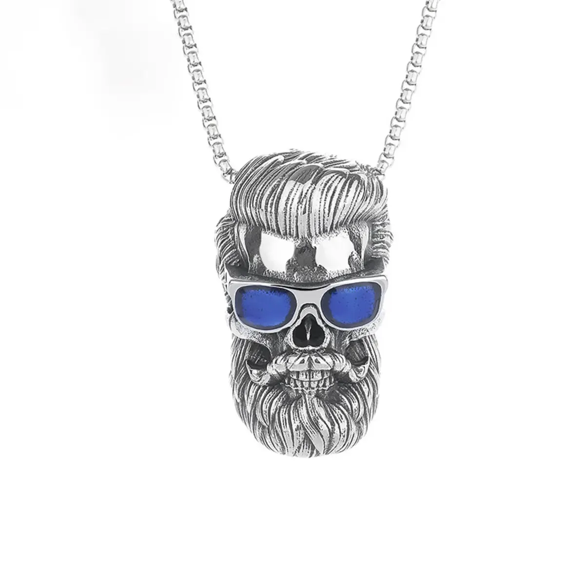 Beard Skull Pendant Necklace sold by Polyalien product image thumbnail 4