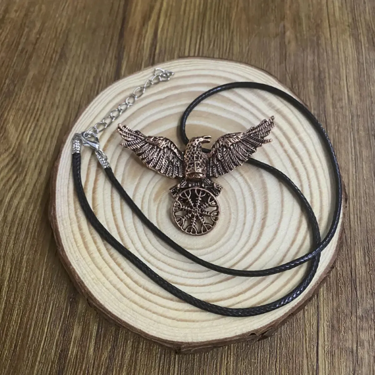 Vintage Viking Viking Rune Raven Pendant Necklace sold by Polyalien product image thumbnail 4