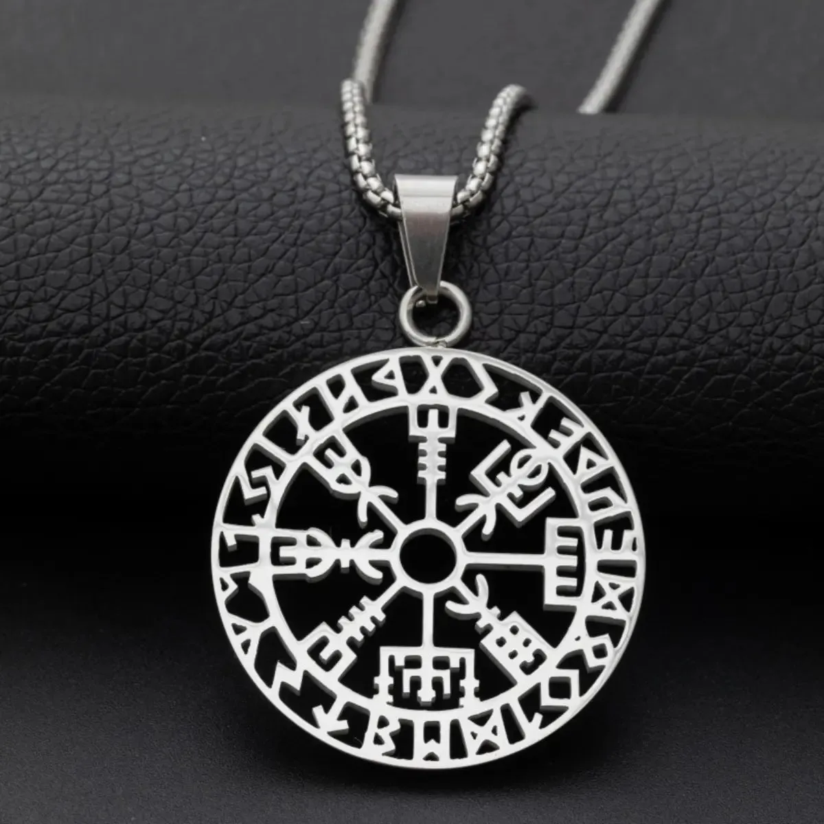 Viking Rune Lucky Round Pendant Necklace sold by Polyalien product image thumbnail 2