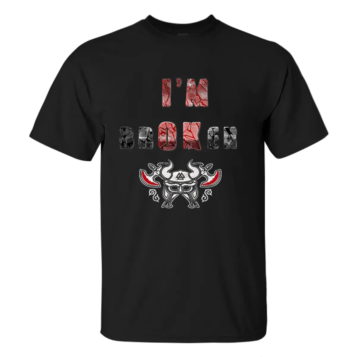 Viking I'm Broken Printed Men's T-shirt sold by Polyalien product image thumbnail 2