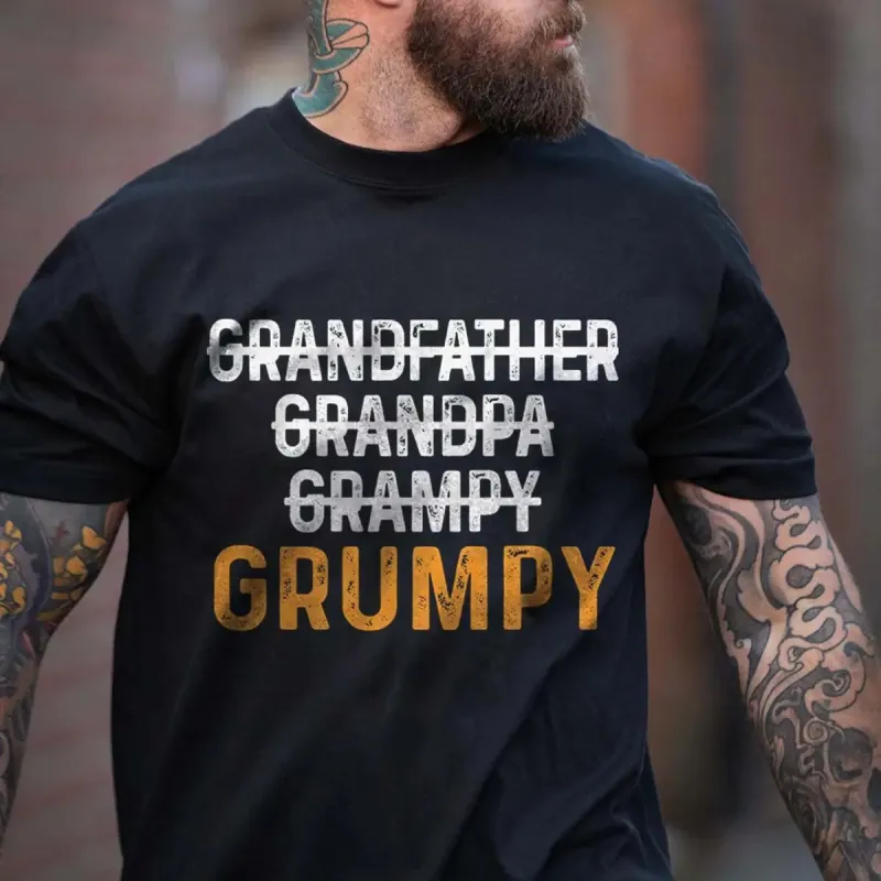 Viking Grandfather Grandpa Grampy Grumpy Printed Men's T-shirt sold by Polyalien