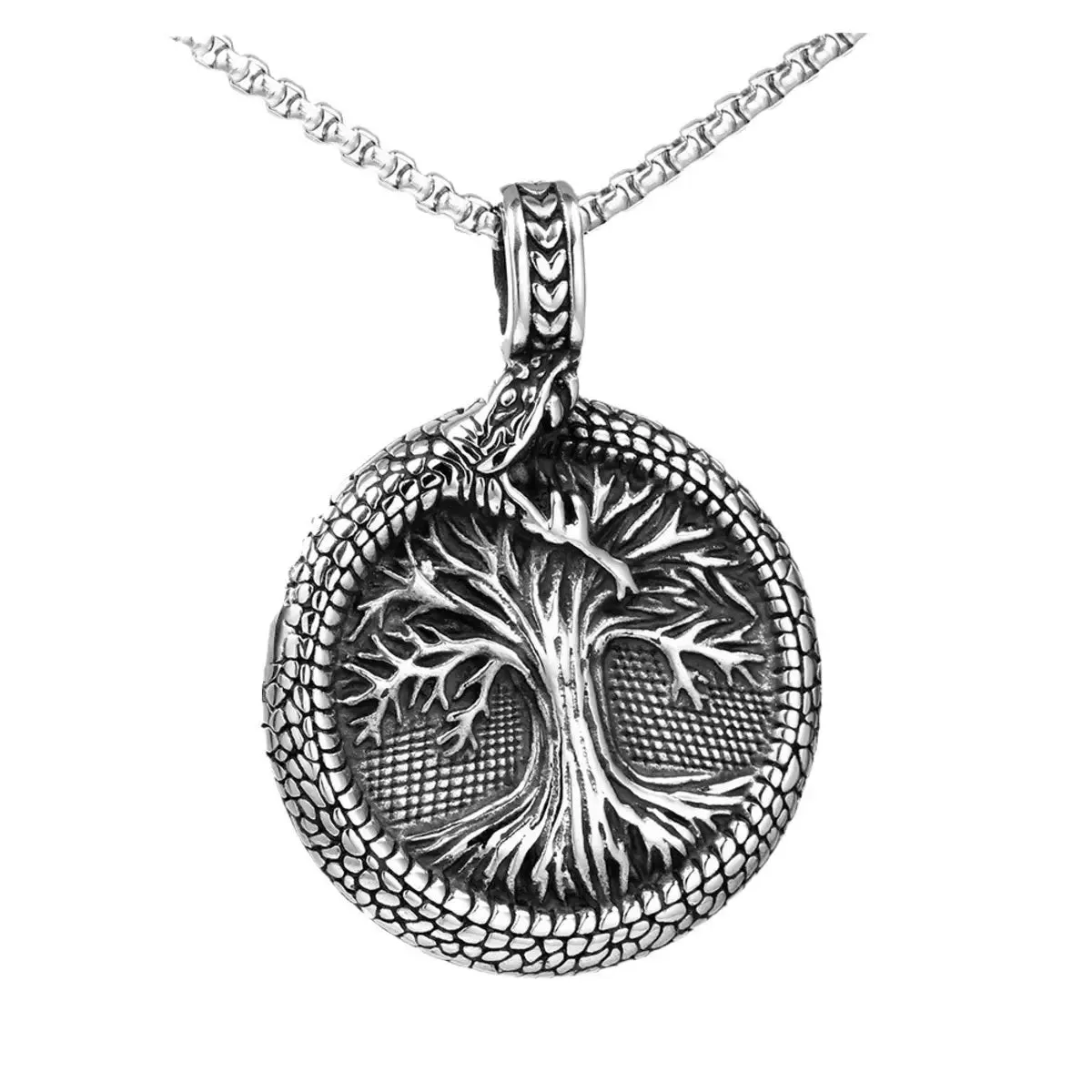 Viking Coiled Snake Tree Of Life Pendant Necklace sold by Polyalien product image thumbnail 4