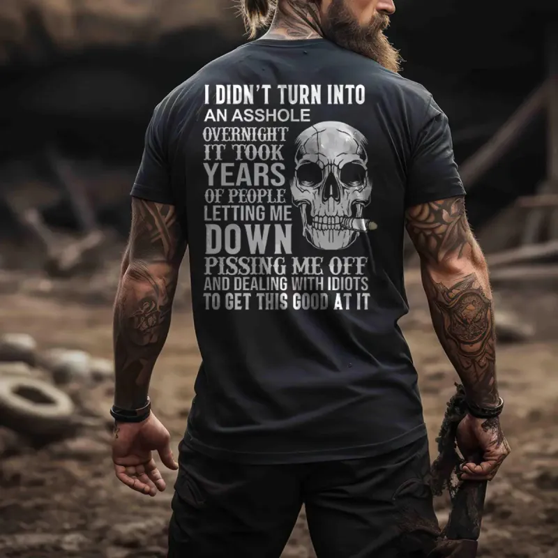 Viking I Didn't Turn into an Asshole Overnight Printed Men's T-shirt sold by Polyalien