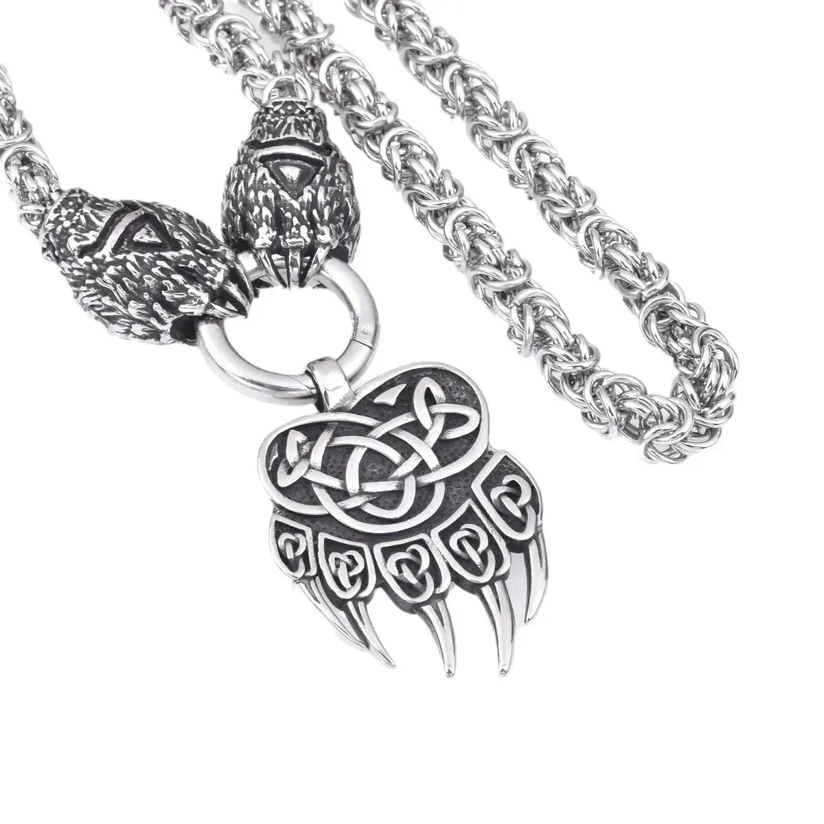 Viking Bully Wolf Paw Bear Claw Pendant Necklace sold by Polyalien product image thumbnail 3
