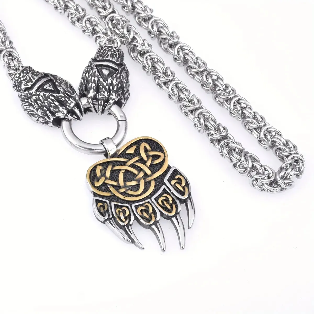 Viking Bully Wolf Paw Bear Claw Pendant Necklace sold by Polyalien product image thumbnail 4