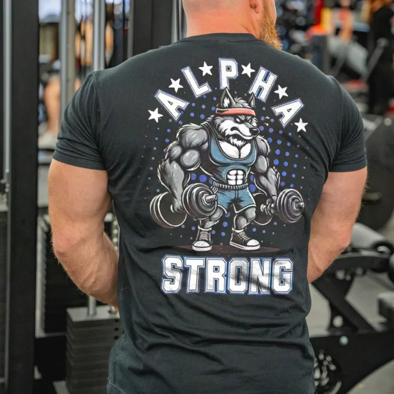 Alpha Strong Printed Men's T-shirt sold by Polyalien