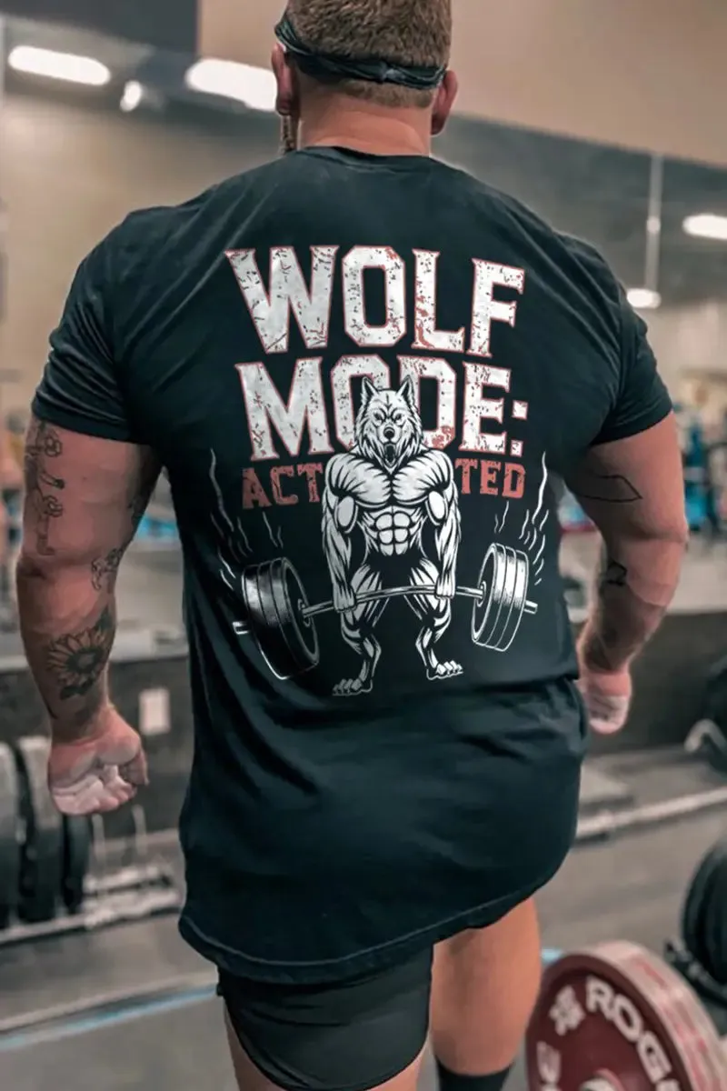 Wolf Mode: Activated Printed Men's T-shirt sold by Polyalien