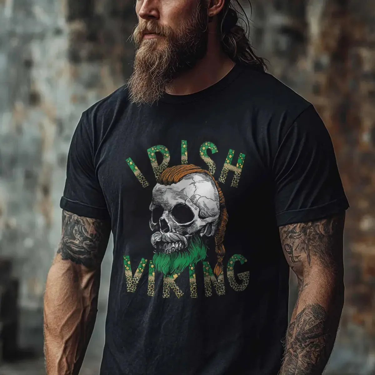 Viking Irish Viking Printed Men's T-shirt sold by Polyalien