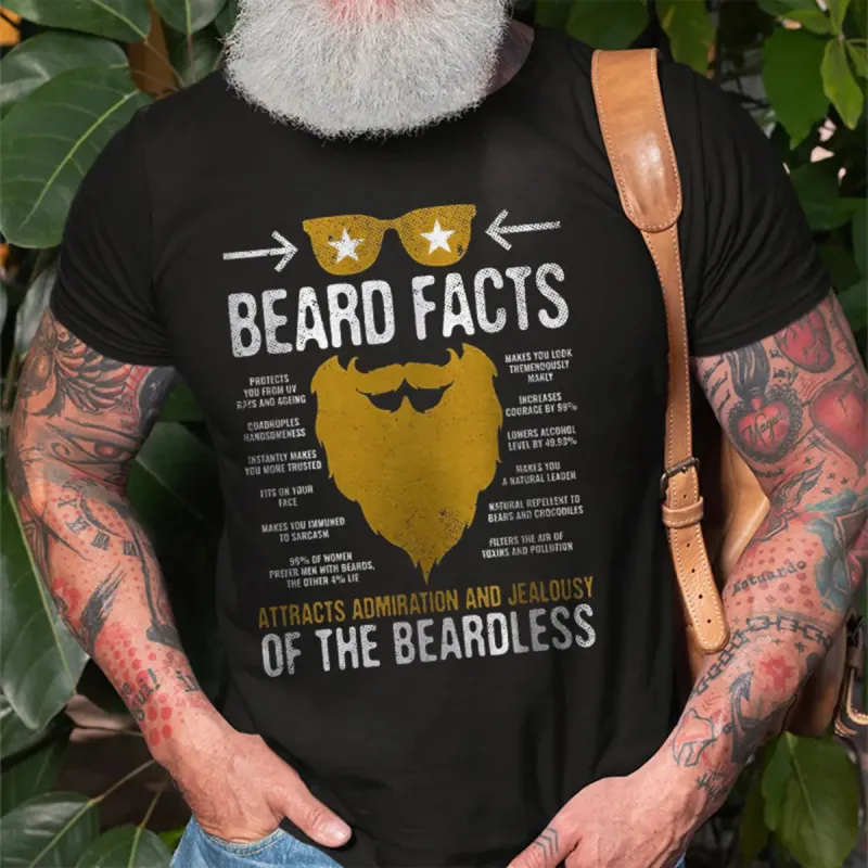 Viking Beard Facts Printed Men's T-shirt sold by Polyalien