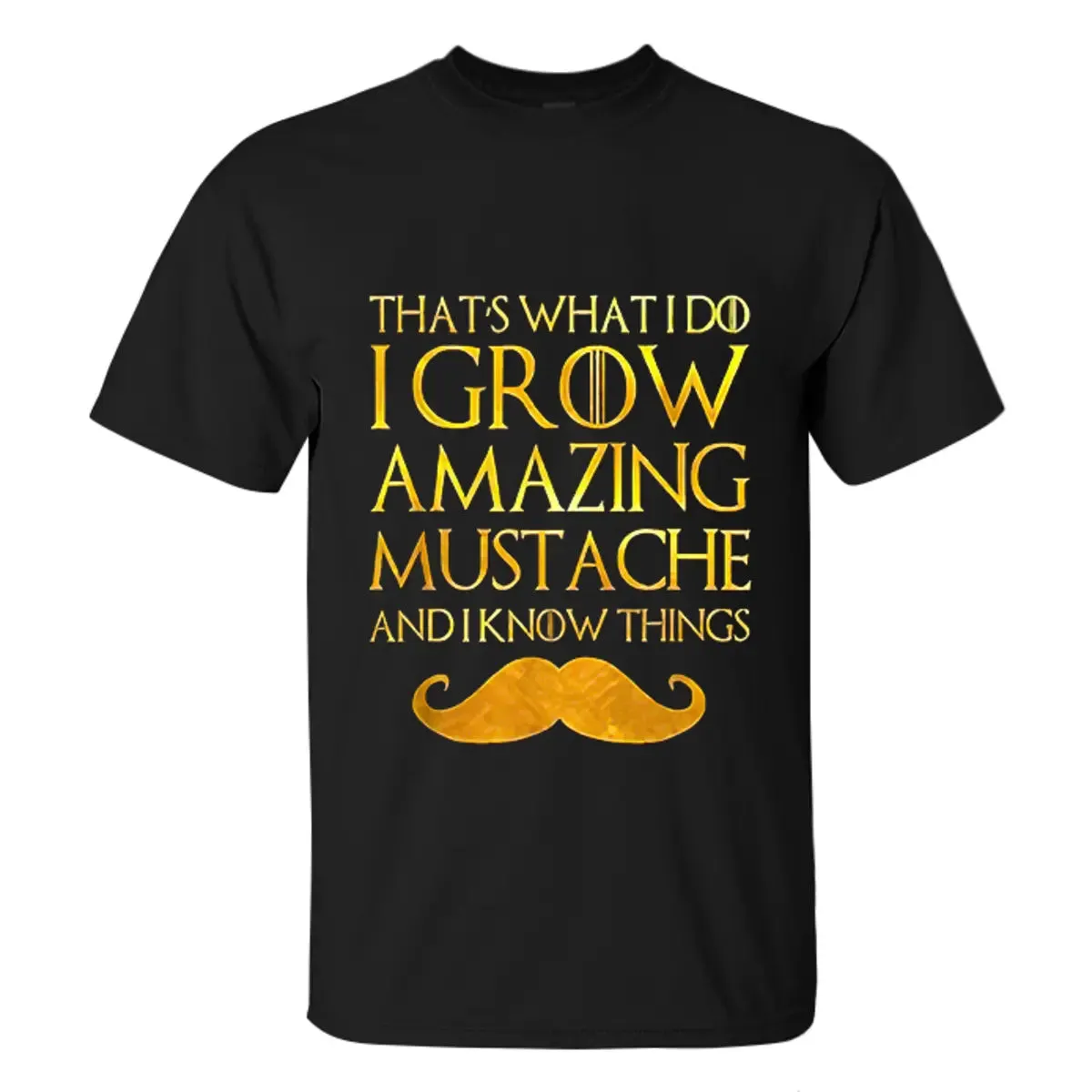 Viking That's What I Do I Grow Amazing Mustache Printed Men's T-shirt sold by Polyalien product image thumbnail 3