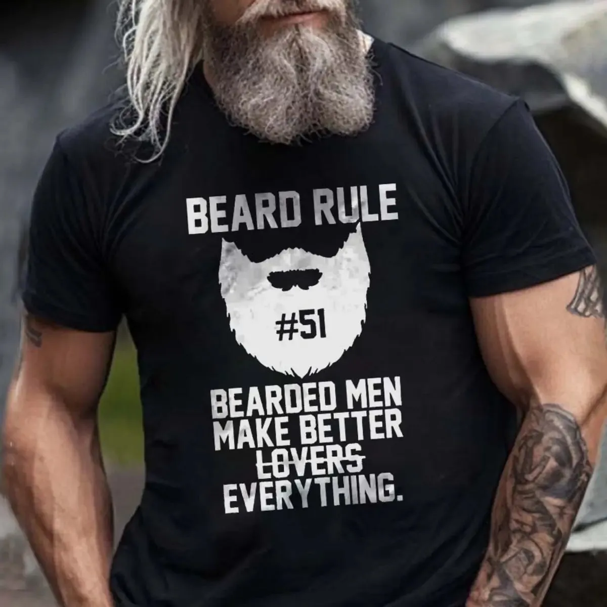 Viking Beard Rule Printed Men's T-shirt sold by Polyalien