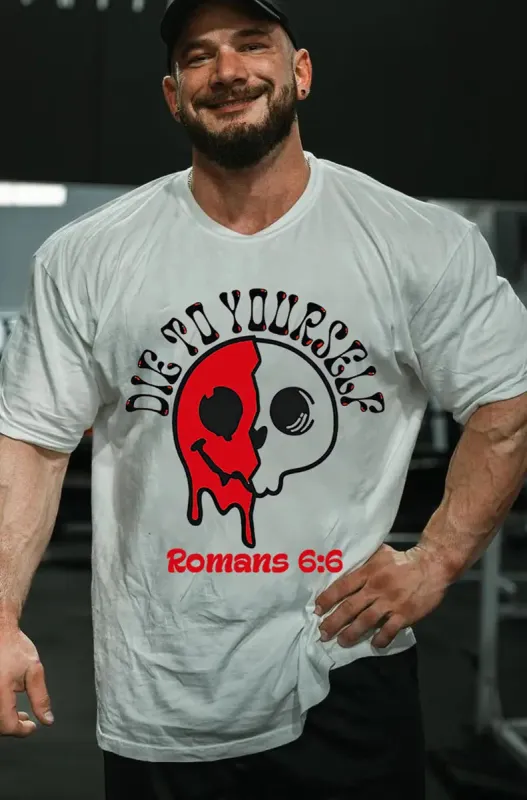Die To Yourself Romans 6:6 Printed Men's T-shirt sold by Polyalien