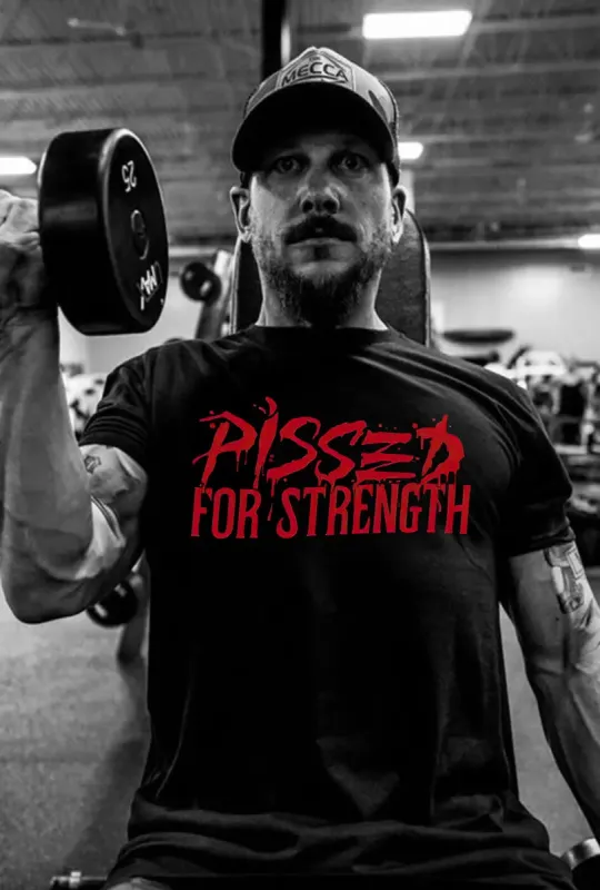 Pissed For Strength Printed Men's T-shirt sold by Polyalien