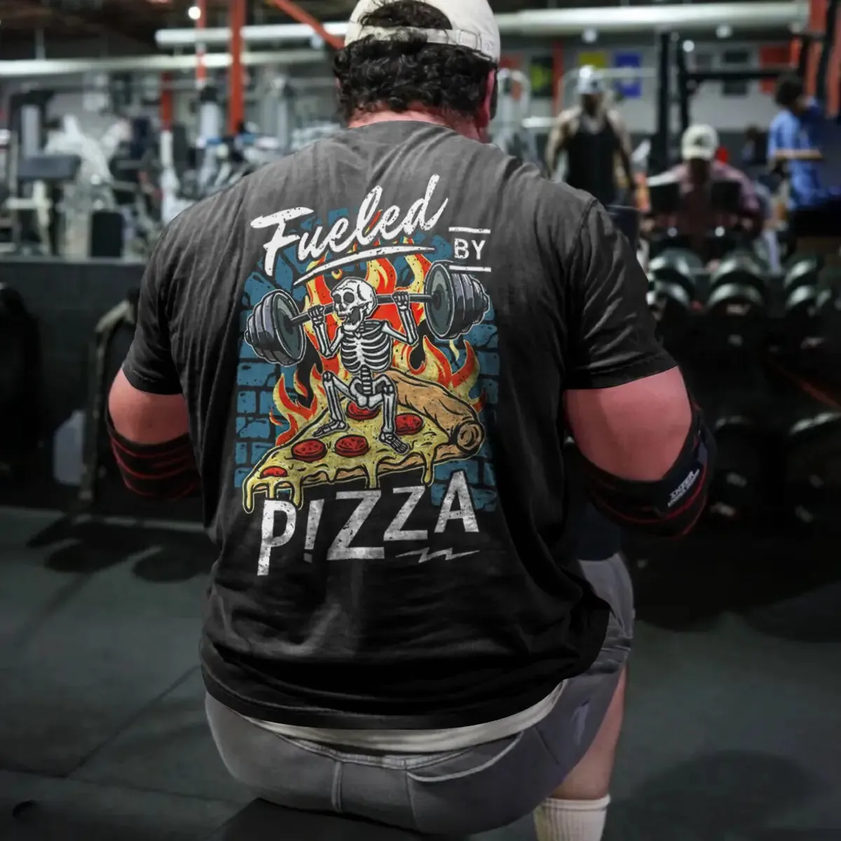 Fueled By Pizza Printed Men's T-shirt sold by Polyalien product image thumbnail 2