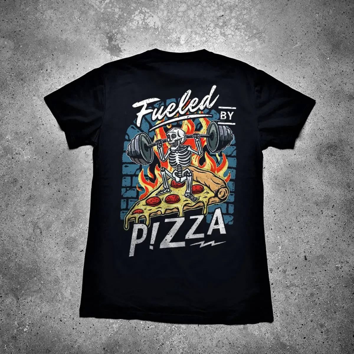 Fueled By Pizza Printed Men's T-shirt sold by Polyalien product image thumbnail 3