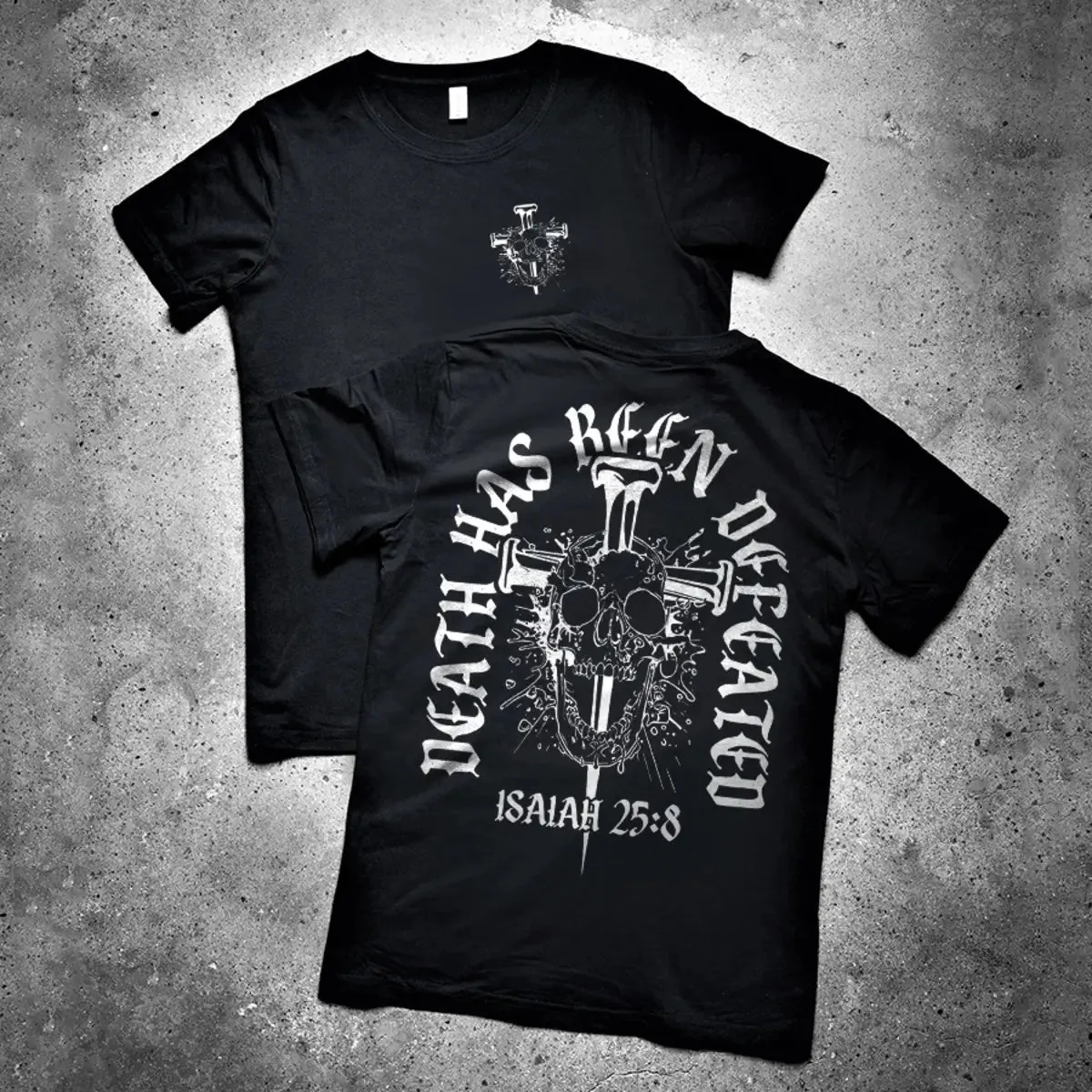 Death Has Been Defeated Printed Men's T-shirt sold by Polyalien product image thumbnail 3