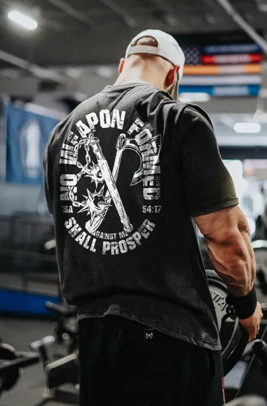 No Weapon Formed Against Me Printed Men's T-shirt sold by Polyalien