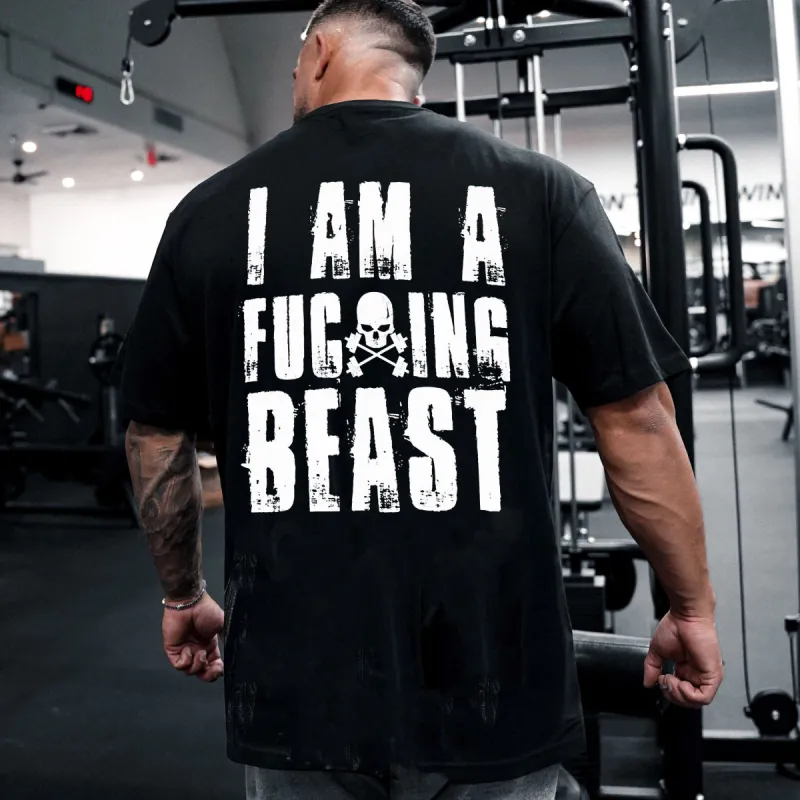 I Am A Fuc*king Beast Printed Men's T-shirt sold by Polyalien