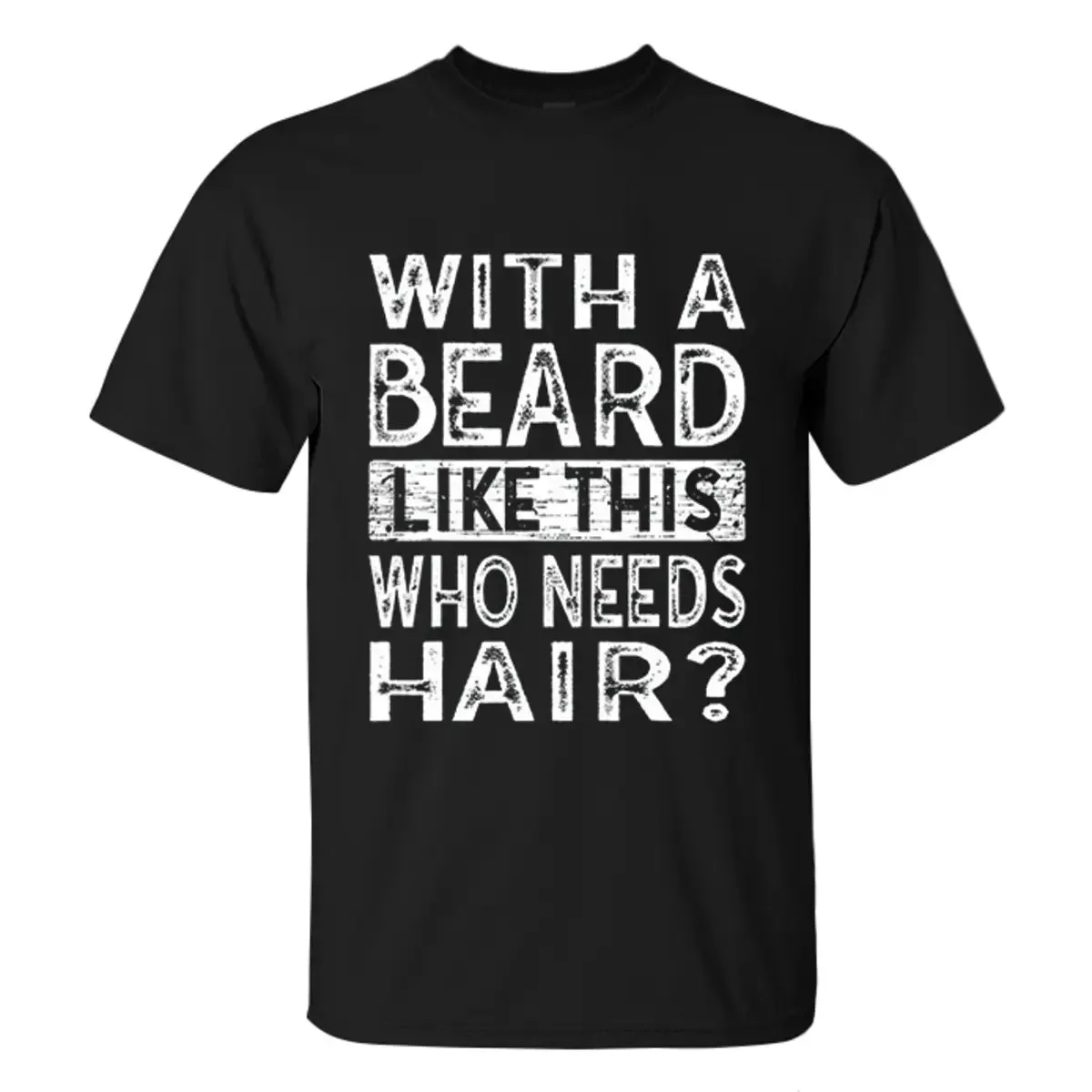 Viking With A Beard Like This Who Needs Hair Printed Men's T-shirt sold by Polyalien product image thumbnail 2