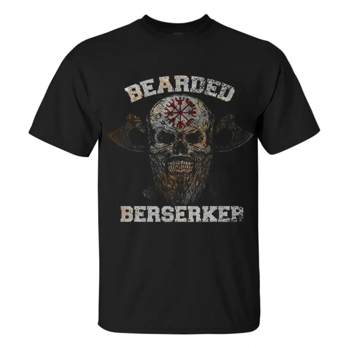 Viking Bearded Berserker Printed Men's T-shirt sold by Polyalien product image thumbnail 2