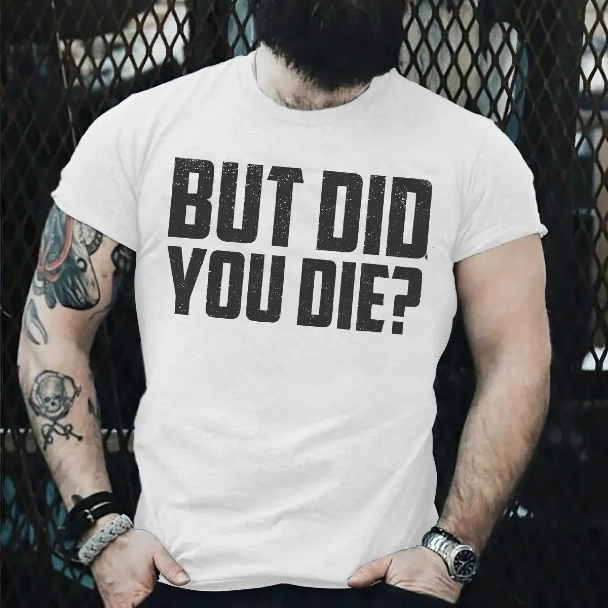But Did You Die? Men's T-shirt sold by Polyalien product image thumbnail 2