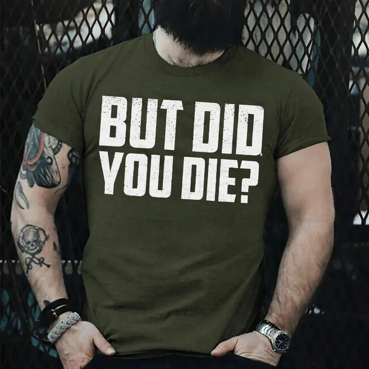 But Did You Die? Men's T-shirt sold by Polyalien product image thumbnail 5