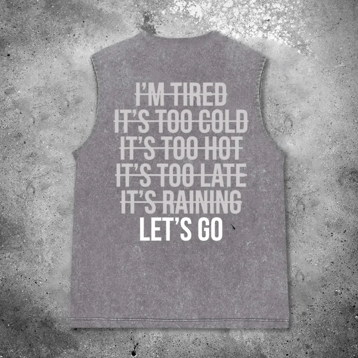 LET'S GO Printed Men's Washed Vest sold by Polyalien product image thumbnail 4