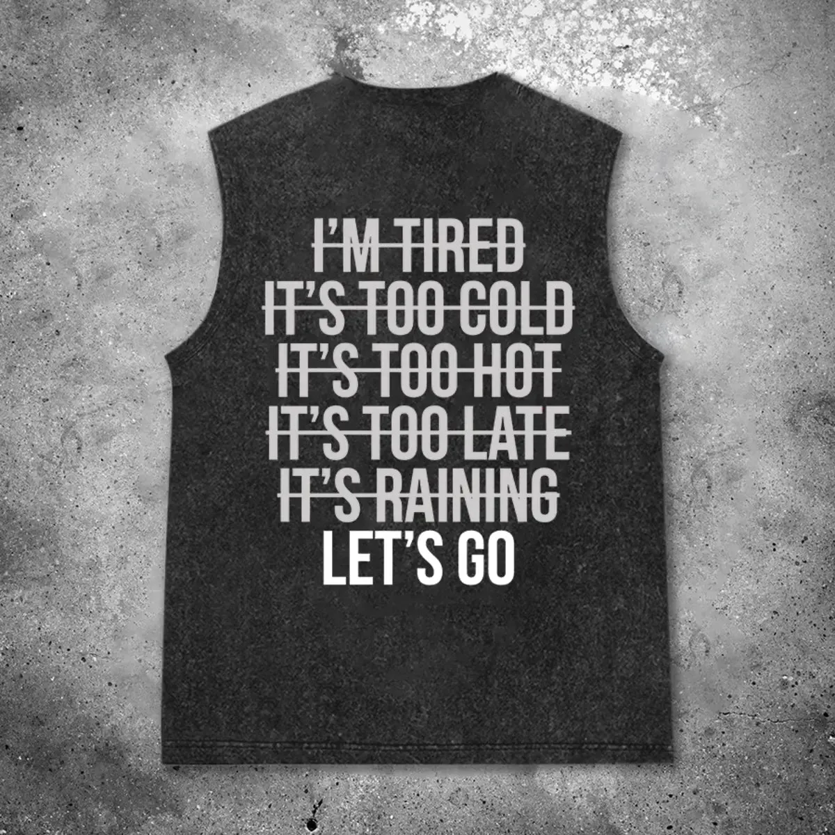 LET'S GO Printed Men's Washed Vest sold by Polyalien product image thumbnail 3