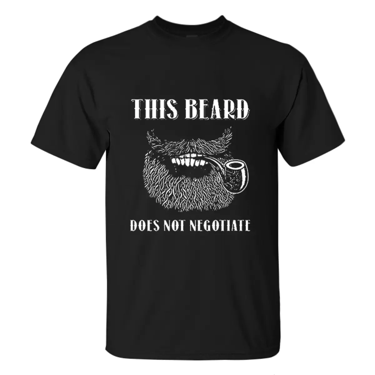 Viking This Beard Does Not Negotiate Printed Men's T-shirt sold by Polyalien product image thumbnail 2