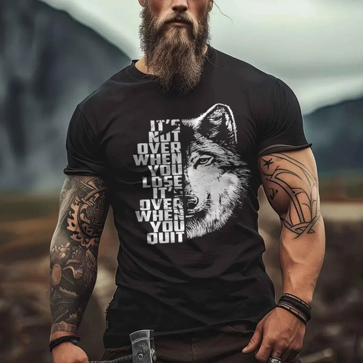 Viking It's Not Over When You Lose Printed Men's T-shirt sold by Polyalien